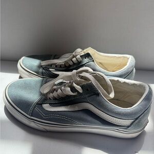 Vans Women's Size 8/12 Blue and White Sneakers Classic